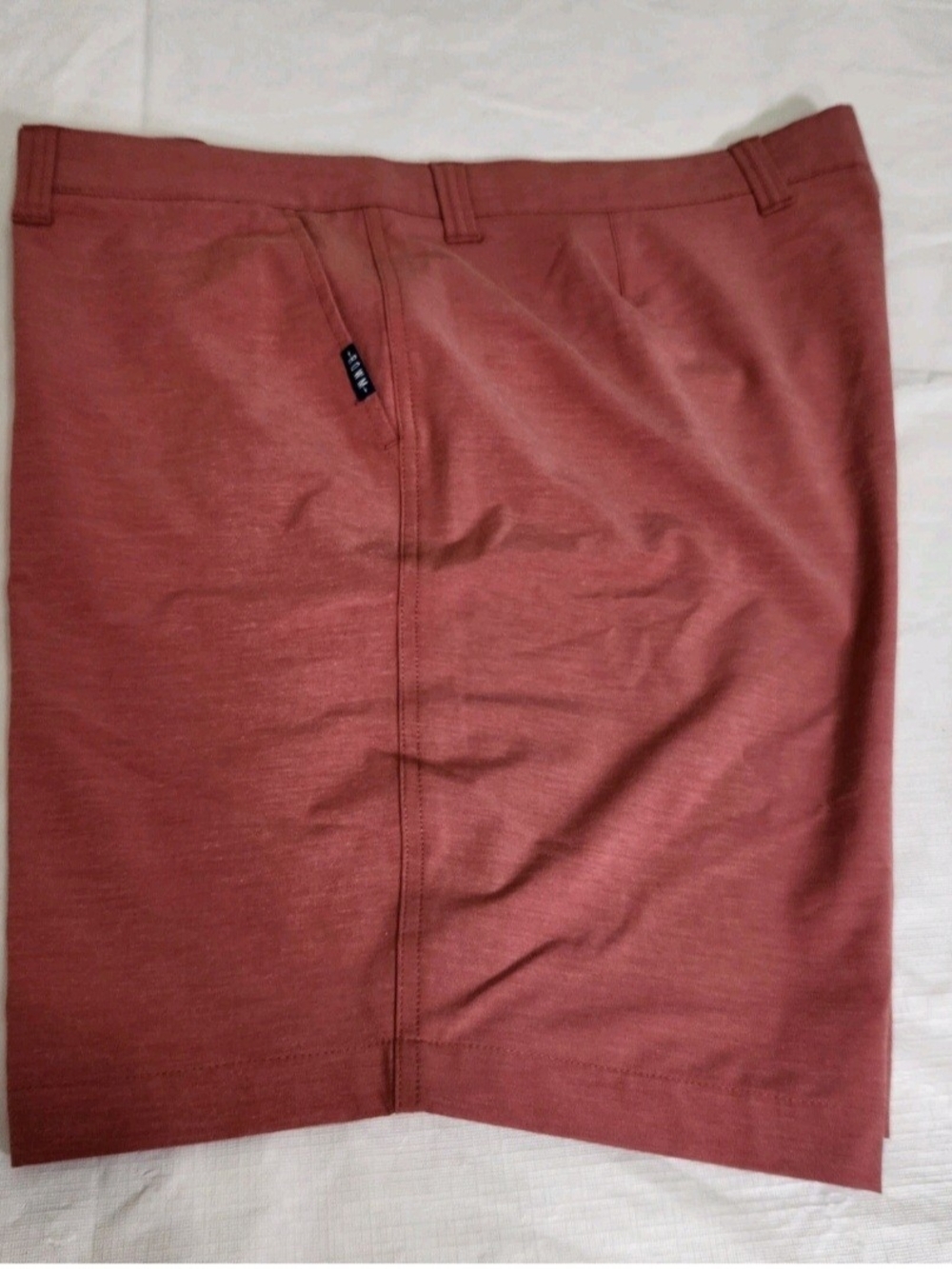 ROWM Men's Shorts Size 40 Flat Front 8" Inseam Red Rust NWT 06 - Picture 4 of 9